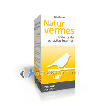 Avizoon Natur Vermes 20 cápsulas, (producto 100% natural que elimina la mayoría de parásitos intestinales). Para pájaros
