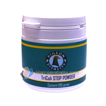 New Pigeon Vitality Tricoli-Stop 100gr. (Removes 99.8 % of Trichomonas & E-Coli within 3 hours).