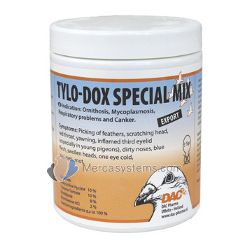 DAC Tylo-Dox Special Mix 100gr, (tratamiento combinado 4 en 1). Para Palomas y pájaros
